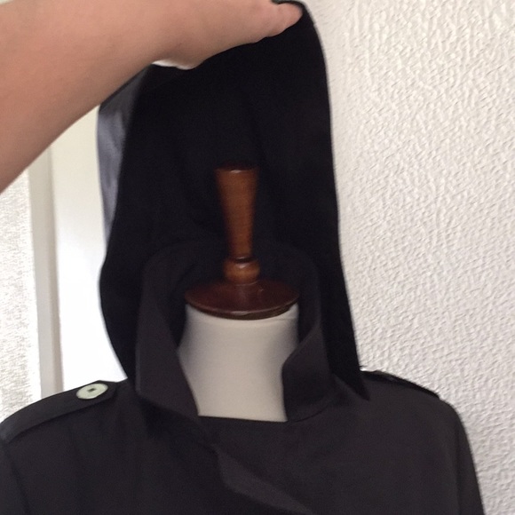 BLK CALVIN KLEIN WATERPROOF TRENCH W/REM. HOOD - Picture 7 of 7